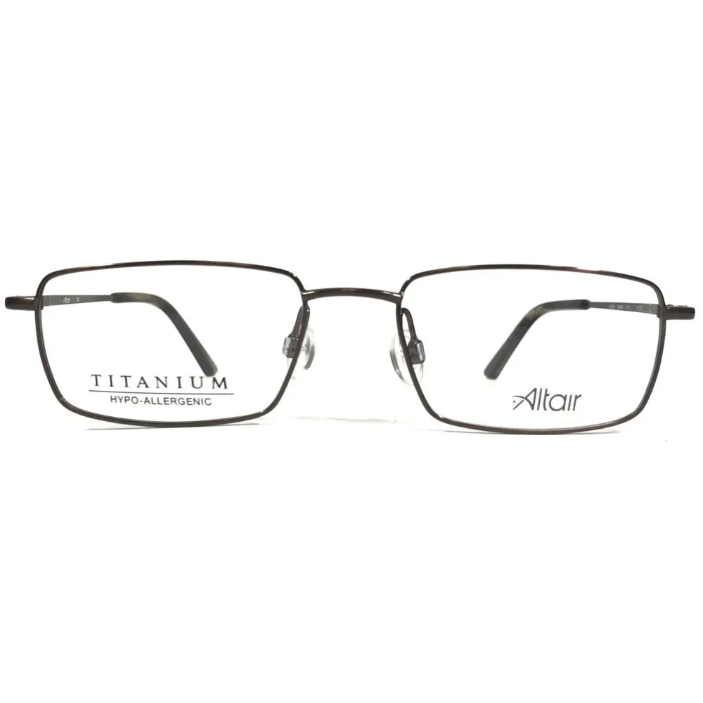 Altair Eyeglasses Frames A4004 BARK Brown Rectangular Full Rim 53-18-140
